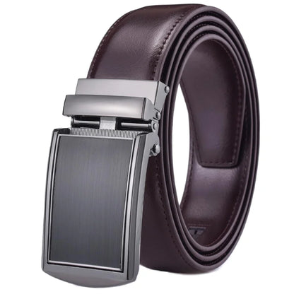 Ceinture à cliquet en cuir de 3,5 cm de large