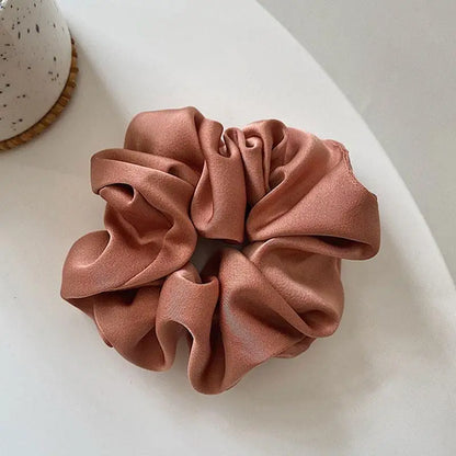 Handmade Multicolor Silk Scrunchie - Elastic Hair Tie