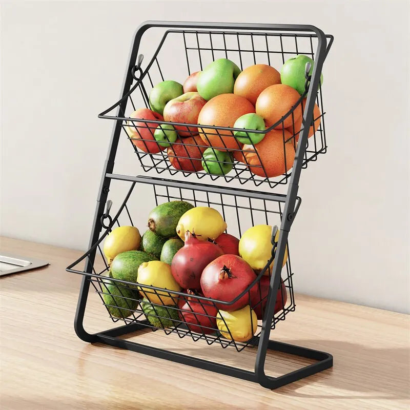 Double Layer Removable Kitchen Organizer Shelf