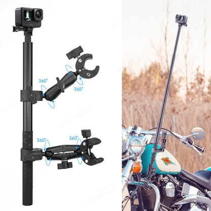 Support de guidon de montage monopode pour bâton de Selfie panoramique de moto et de vélo