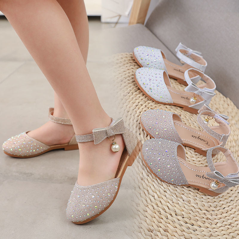 Girls Princess Sandals Baby Shoes Brand New Kids Shoes for Wedding Party Bling Summer Flat Sandals Fashion Breathable