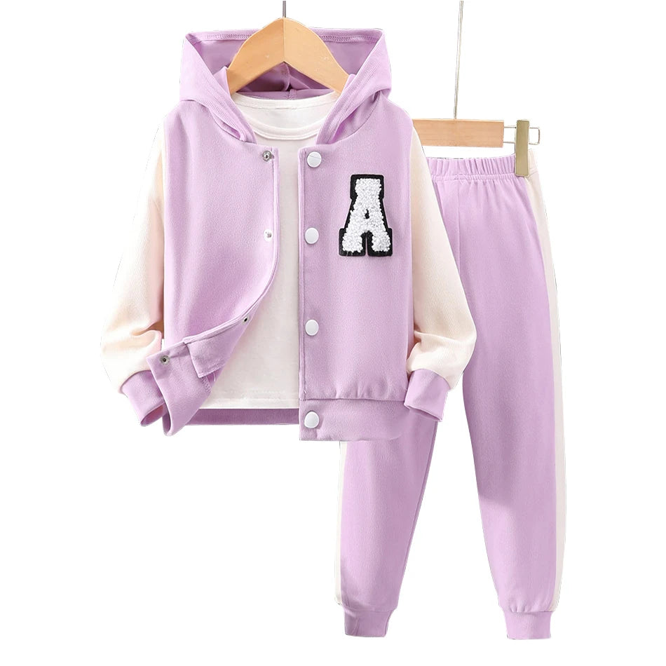 Autumn Kids Hooded Overcoat Set