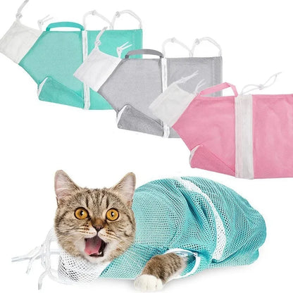 Sac de retenue pour toilettage et bain pour chat