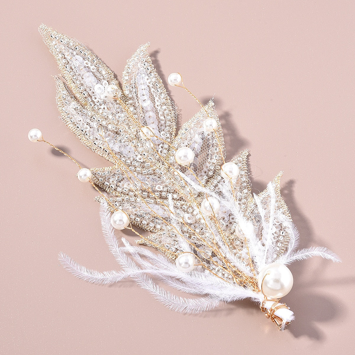 Crystal Pearl Bride Hairpin