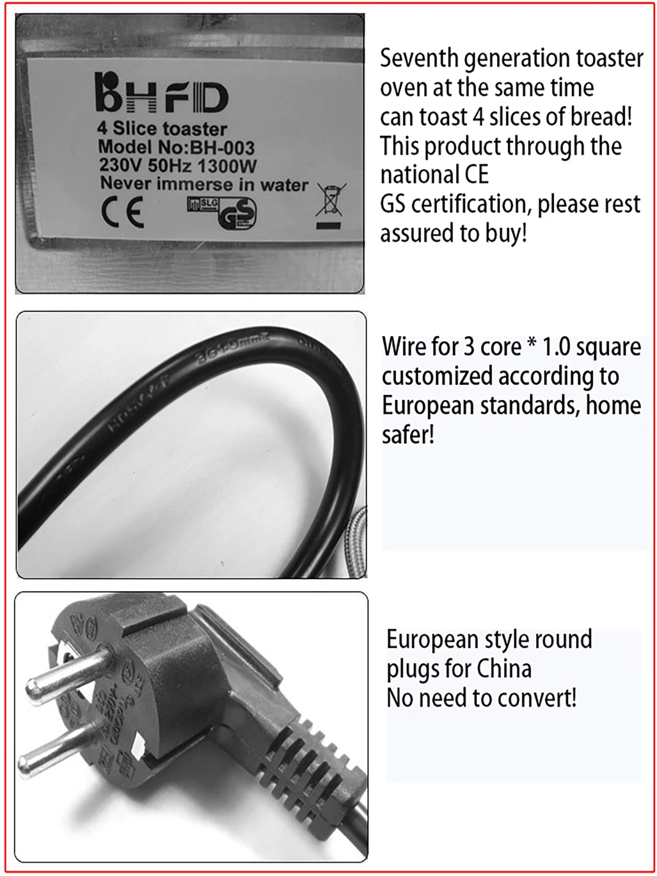Machine à petit-déjeuner grille-pain multifonction 4 tranches