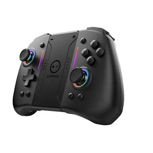 Manette de tablette sans fil BSP D8 RGB avec commutateur de joystick extensible Bluetooth pour jeux