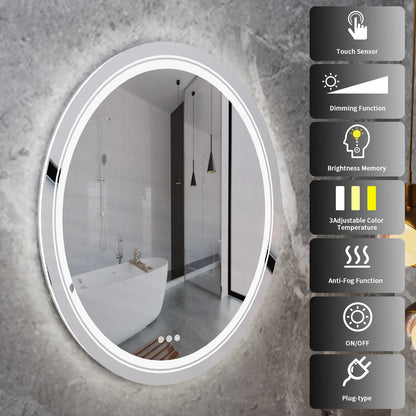 Oval LED Bathroom Mirror