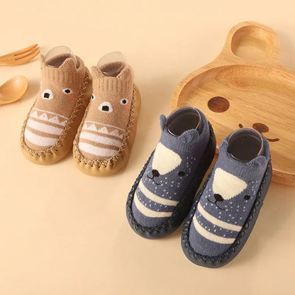 Chaussettes pour bébé, chaussures de couleur infantile pour garçons et filles