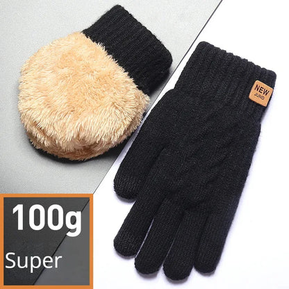 Knitted Thermal Winter Gloves -Touchscreen Full-Finger