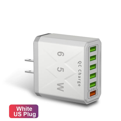 6-Port USB  Fast Charge for All Your Devices