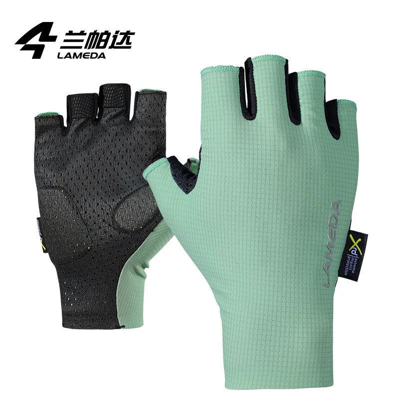 Stoßfeste Halbfinger-Fahrradhandschuhe – schweißhemmende, gepolsterte Fahrradausrüstung