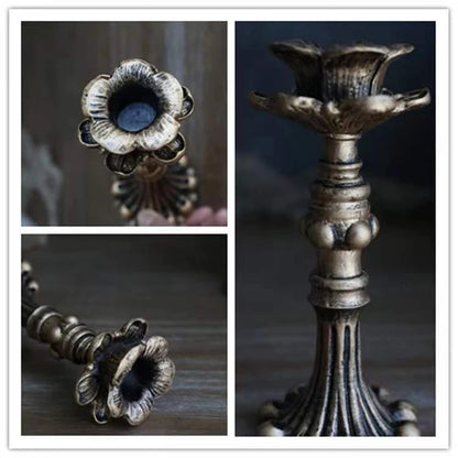 Retro Resin Candlestick Holder - Antique French Sconce