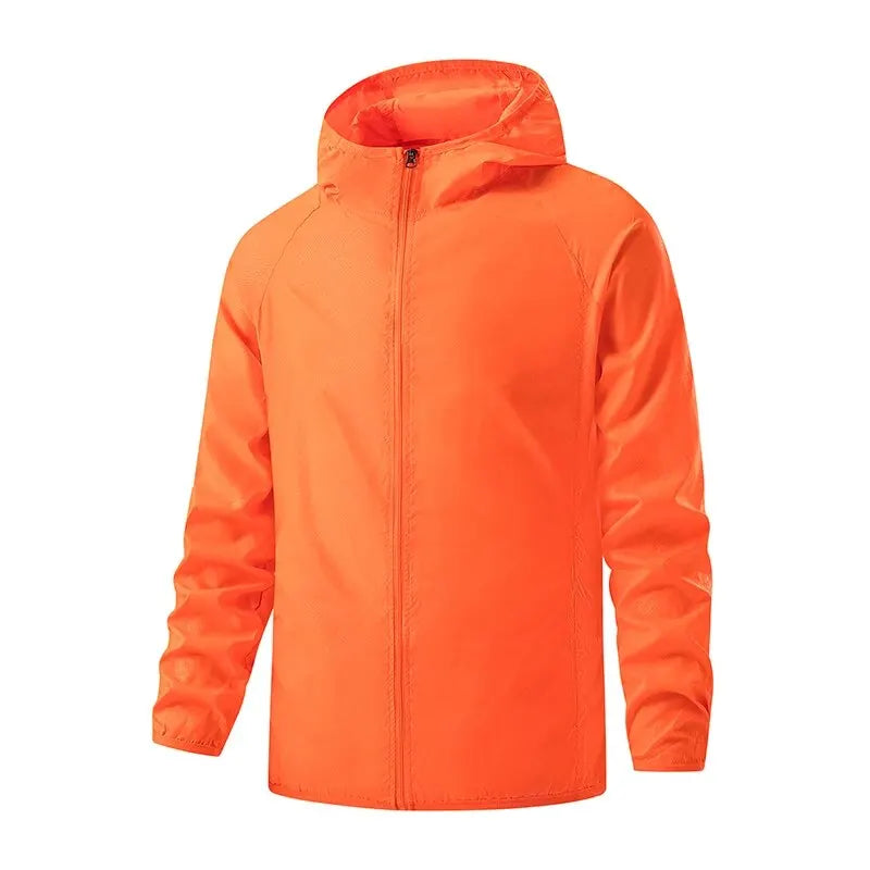 Veste de randonnée imperméable unisexe - Coupe-vent avec protection solaire 