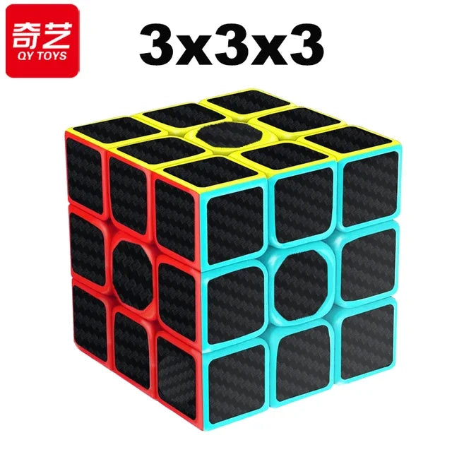 QiYi Dino Cube 3X3 Magic Speed ​​Cube - Jouet de puzzle professionnel sans autocollant pour enfants