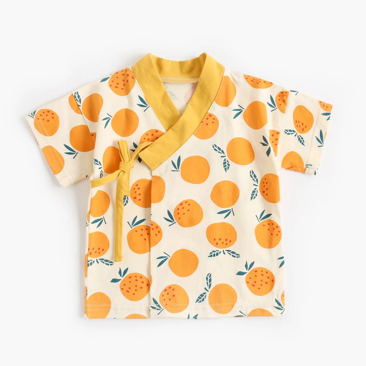 Children's Short Sleeve Cute Printing Cotton Top & Bottom Clothes Set