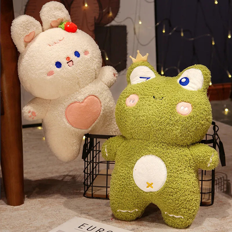 Nouveau 40CM Adorable lapin cochon Panda grenouille en peluche animaux de dessin animé apaiser jouet poupée pour garçons