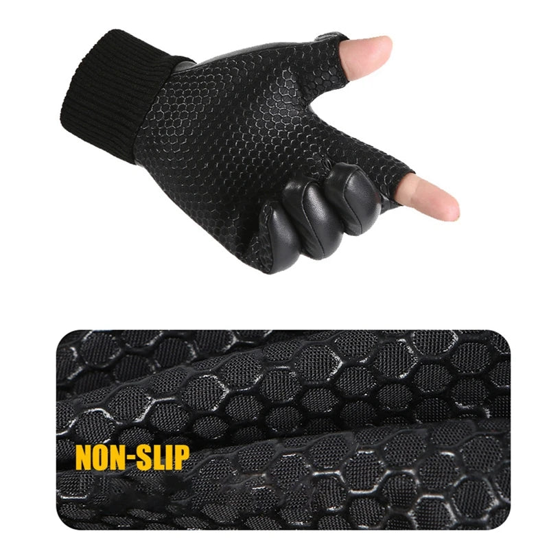 Waterproof PU Leather Winter Gloves - Flip-Finger