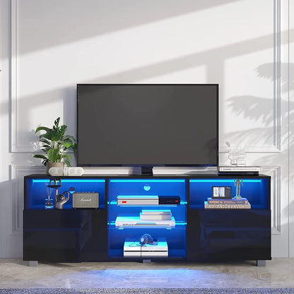 65-Inch TV Stand with LED Lights