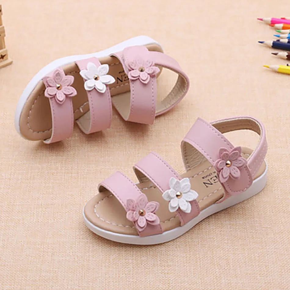 Gladiator Flower Sandals for Girls