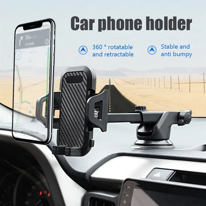 Universal 360° Car Phone Holder for Windshield and Dashboard