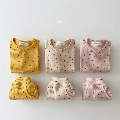 New Toddler Kids Waffle Cotton Clothes Set