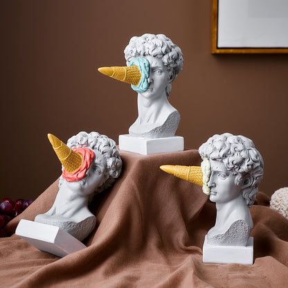 Nordic David Figurine - Modern Ice Cream Sculpture