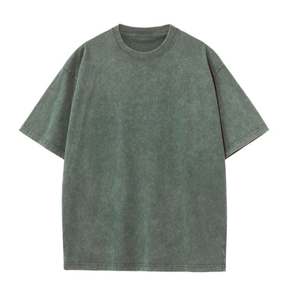 Men's Oversized Ragged Short Sleeve Cotton Round Neck T-shirts
