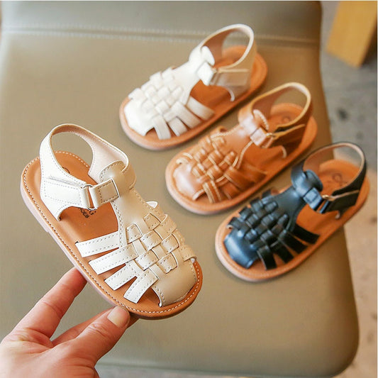 Weave Solid Girl's Sandals