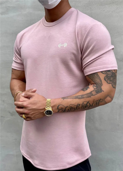 Men Bodybuilding Fitness Cotton  short sleeve t-shirt