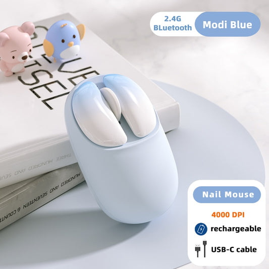 Cute Nail Mouse: Rechargeable 4000DPI