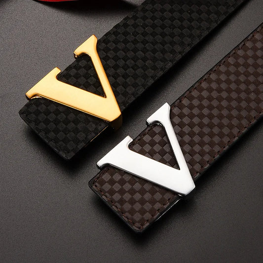 Ceinture en cuir de créateur pour homme – Bracelet tendance en cuir de vache de luxe