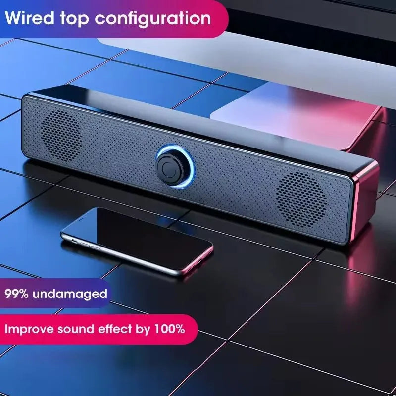 4D Bluetooth 5.0 Soundbar with Subwoofer