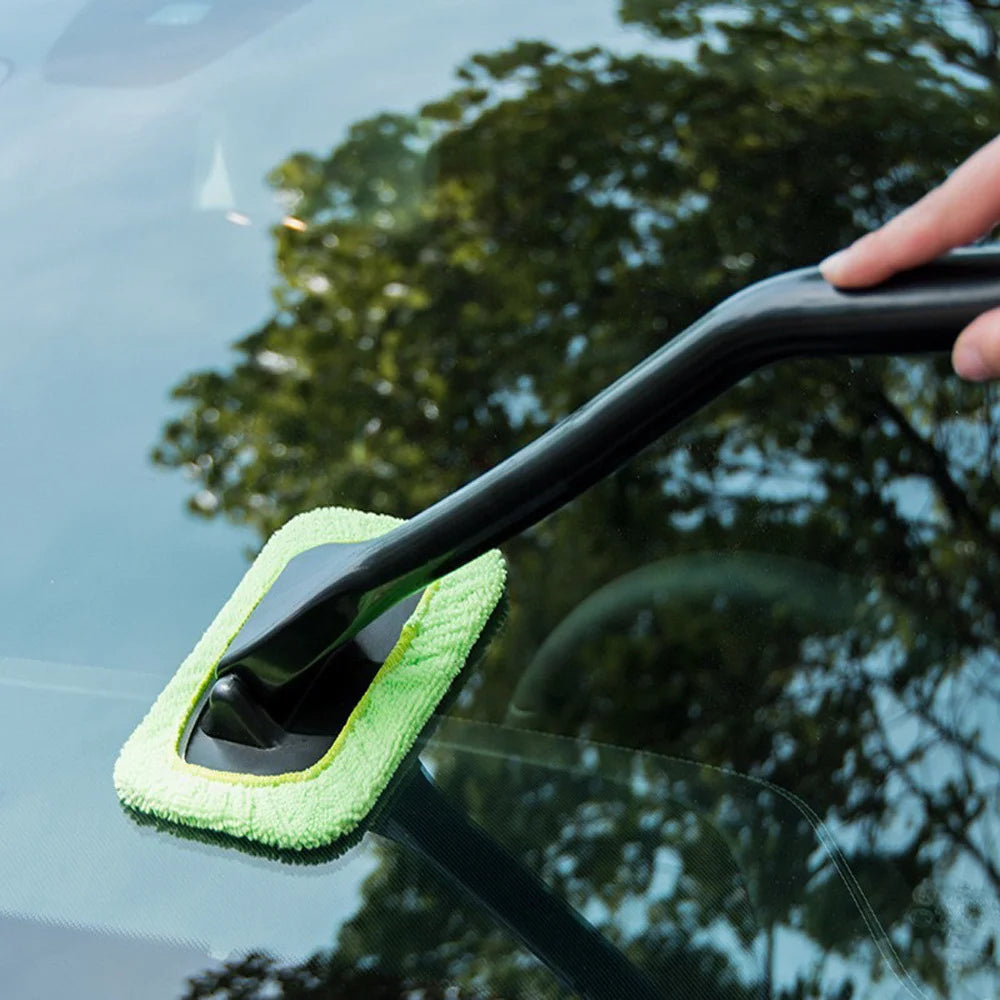 Car Window Cleaner Kit - Interior Glass Wiper with Long Handle