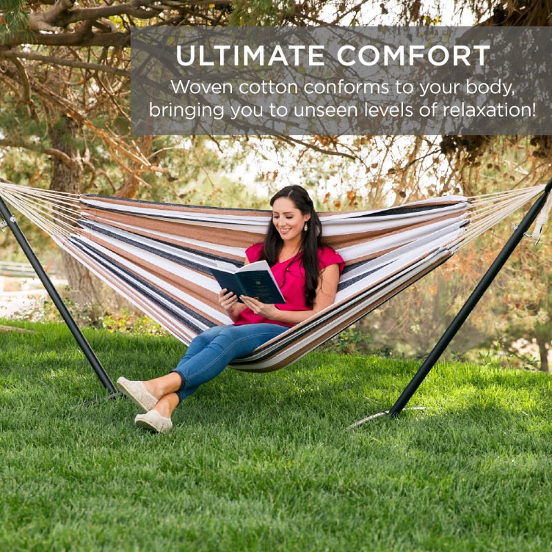 Desert Stripes 2-Person Hammock & Stand