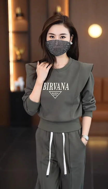 Korean Fashion 2-Piece Women's Sweatsuit