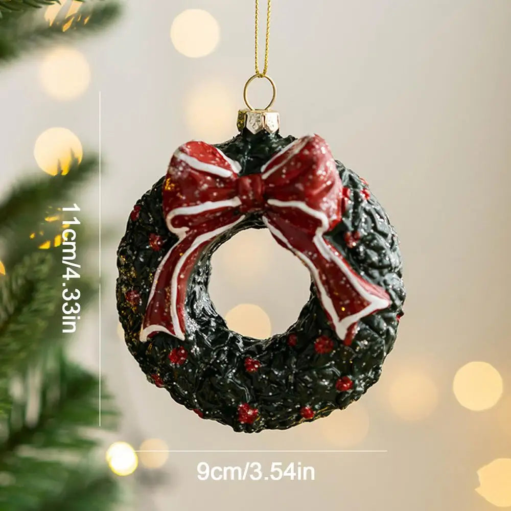 Guirlande pendentif décor d'arbre de noël festif, sac cadeau et sac cadeau