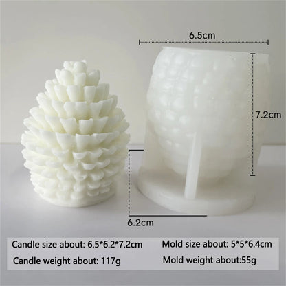Battery-Operated Pineapple & Pine Cone LED Candle - Warm White