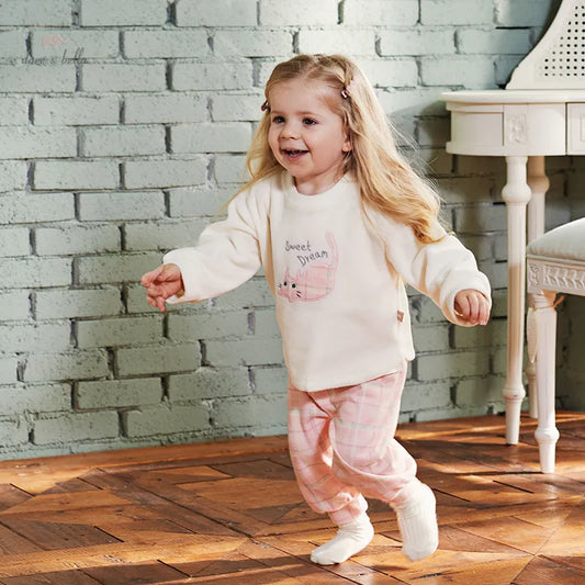 Ensemble pyjama en polaire tricoté pour enfants