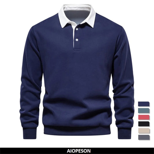 Men's Autumn Fashion Polo Neck Sweatshirts - Casual