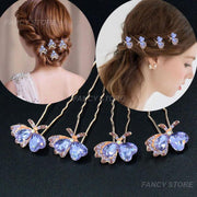 Pearl Crystal Hairpin Set - Elegant Bridal Accessories