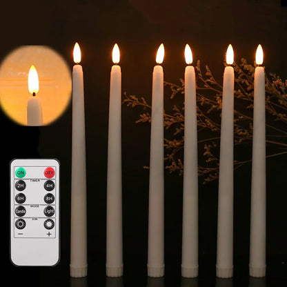 Lot de 4/1 bougies LED sans flamme longues – alimentées par batterie
