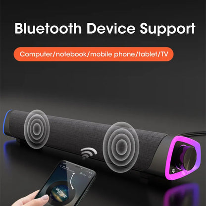 4D Computer Speakers Bluetooth 5.0 Wired Loudspeaker