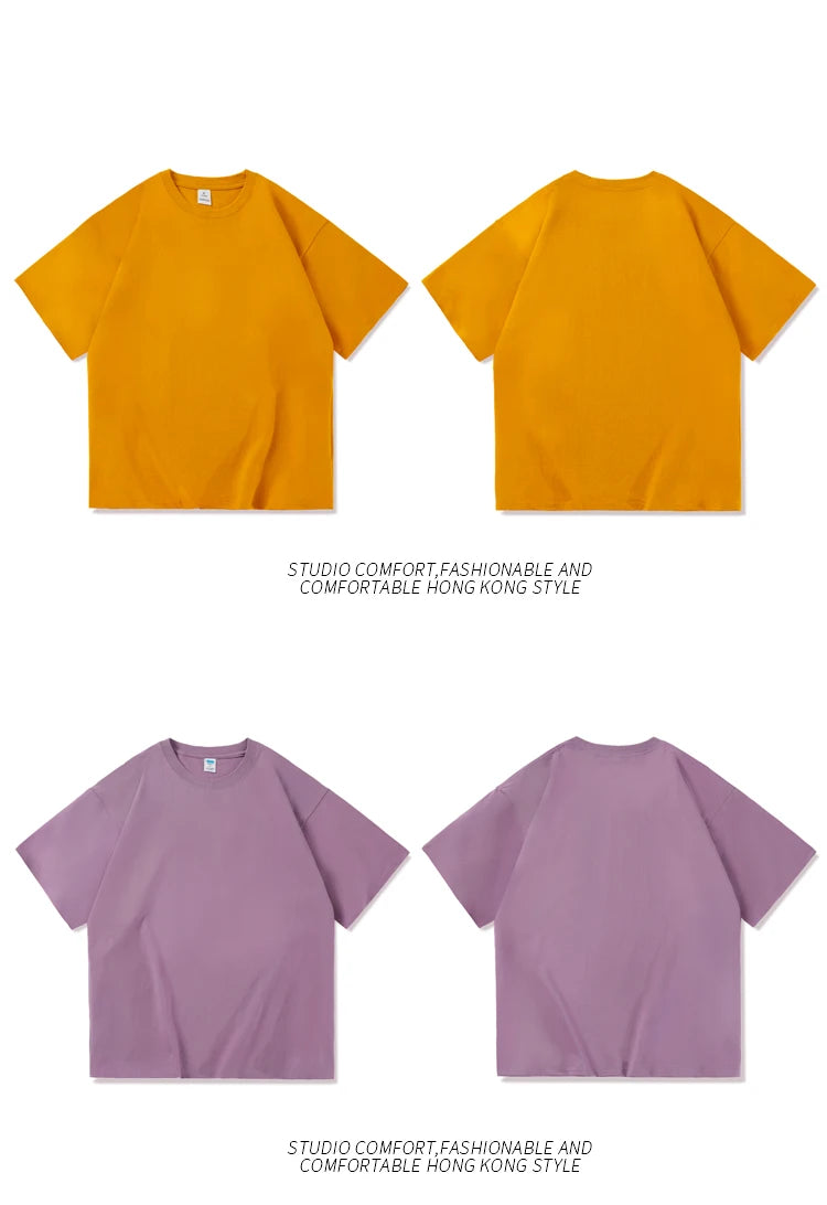 Men's Oversized Short Seleve Y2K Casual Cotton Tees