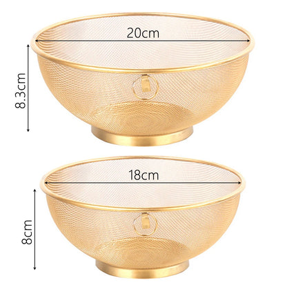 2-Piece Stainless Steel Strainer Colander Kitchen Set