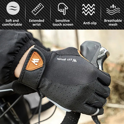 Unisex Full Finger Cycling Gloves - Hiking & Camping