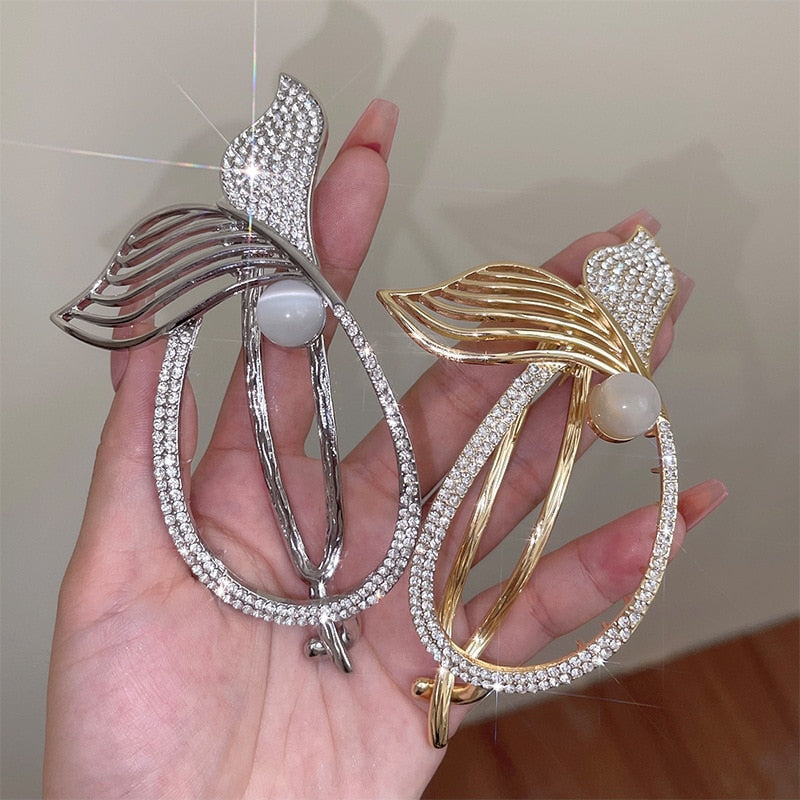 Pearl & Rhinestone Twist Hairpin