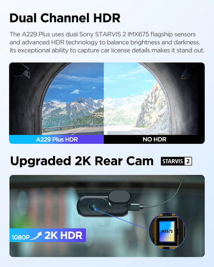 2K HDR Dashcam mit WLAN – GPS – Sprachsteuerung und Nachtsicht