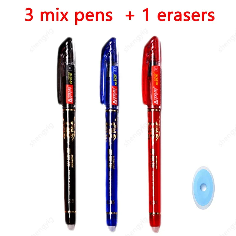 erasable pens, writing pens, gel pens, sketching pens, erasable gel pens, gel writing pens, black pens