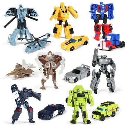 Jouet de voiture robot mini-transformation 2 en 1 - Figurine d'action pour enfants