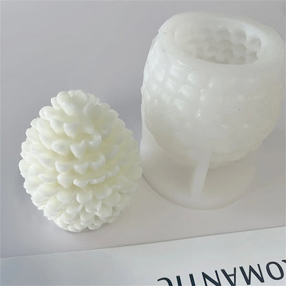 Battery-Operated Pineapple & Pine Cone LED Candle - Warm White